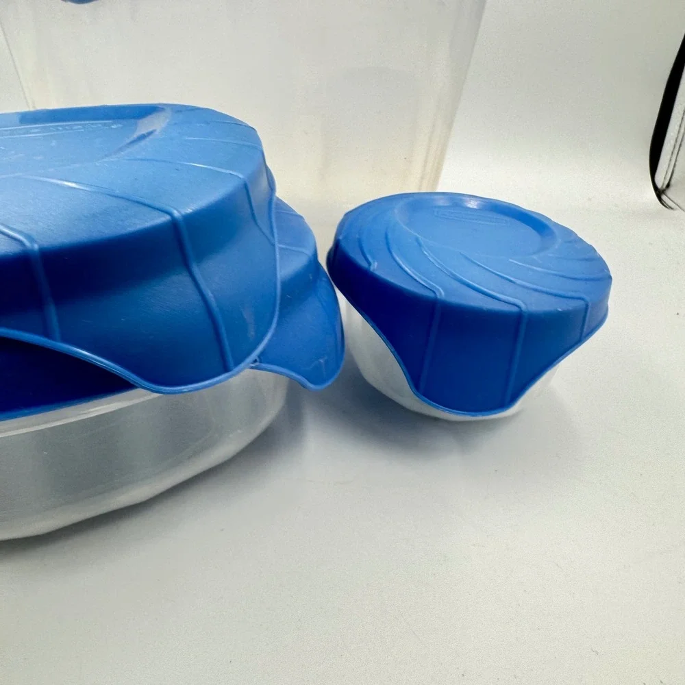 Rubbermaid Food Storage Containers Blue Servin Saver Set 1.3 2.4 6.5